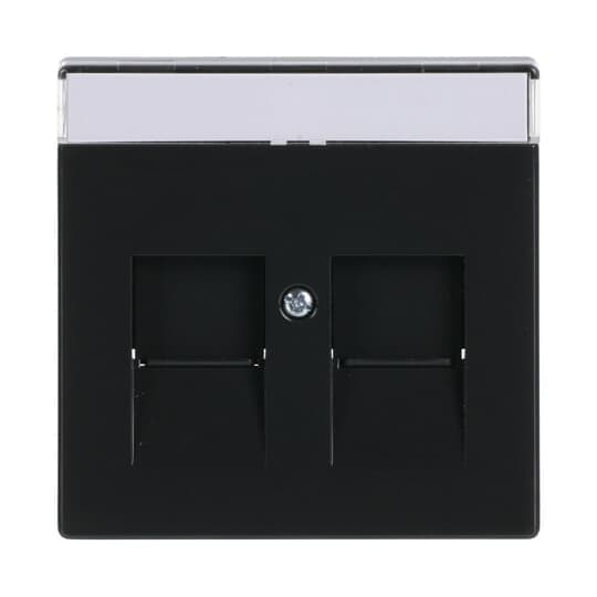 Kryt zásuvky tel/dát. 2xRJ12/RJ45 modul.jack antracit future linear/solo/solo carat (ABB)