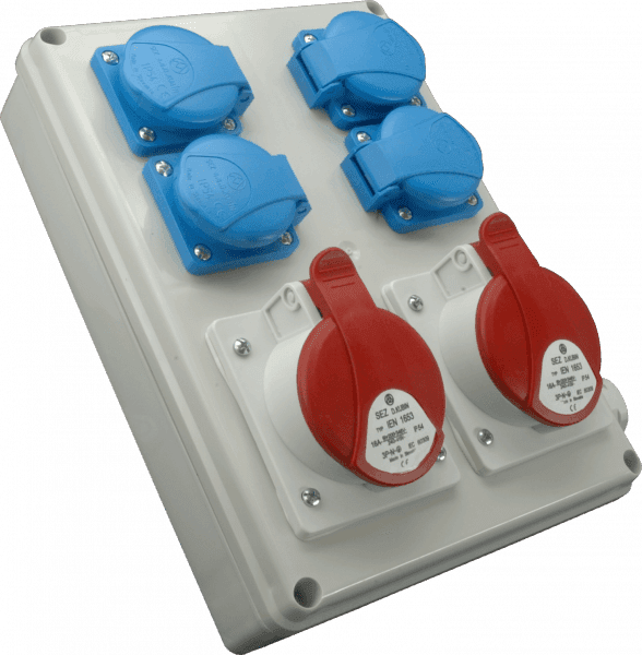 Rozvodnica 2x16A/400V/5P+4x250V neistená IP44 - ROS 1605 (SEZ DK)