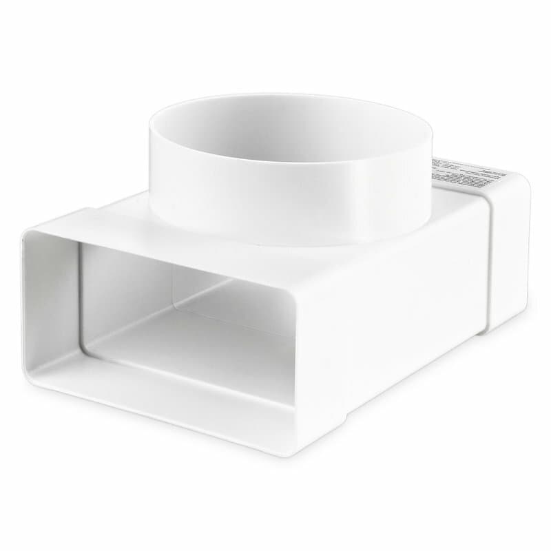 Plochý / okrúhly plastový T-kus, 60x204mm > o125mm