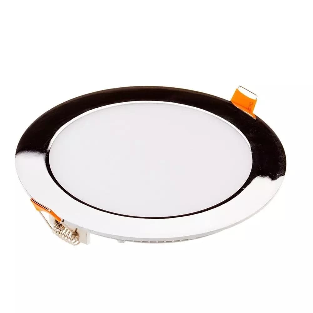 Mini LED panel okrúhly Slim zapustený 18W, 6000K, 1500lm, chróm VT-1807CH (V-TAC)