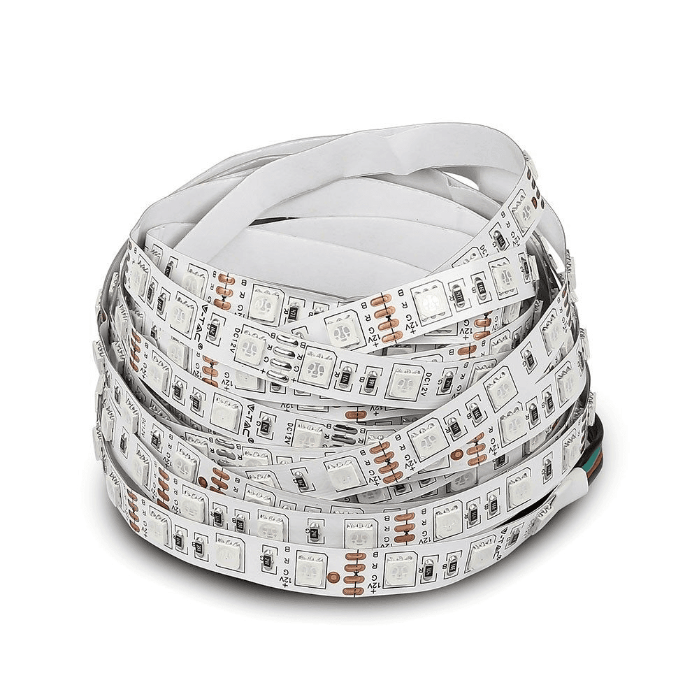 Pásik LED 5050, 60ks/m, RGB, 12V, 10W/m, 1000lm, IP20, sada, VT-5050 (V-TAC)
