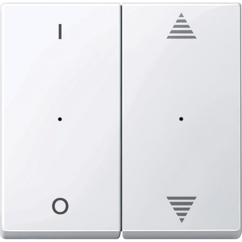 Kryt pre modul tlačidlový 2diel. pikt.1/0-šíp. biela Merten KNX SysM (Schneider)
