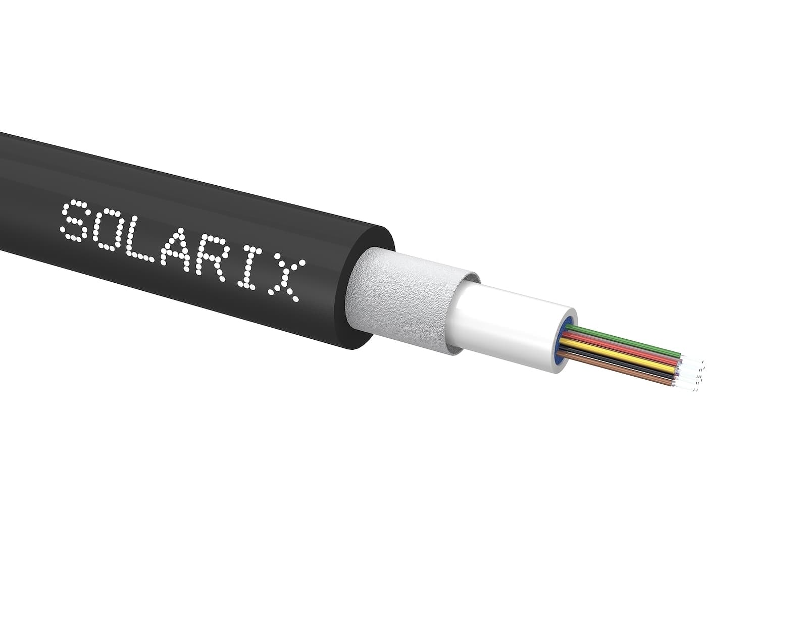 Univerzální kabel CLT Solarix 12vl 50/125 LSOH E<sub>ca</sub> OM3 černý SXKO-CLT-12-OM3-LS