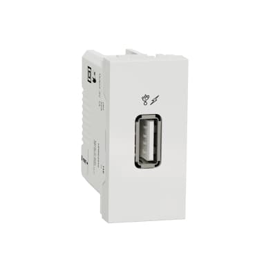 Unica - USB 2.0 nabíjací konektor, 1M, Biely