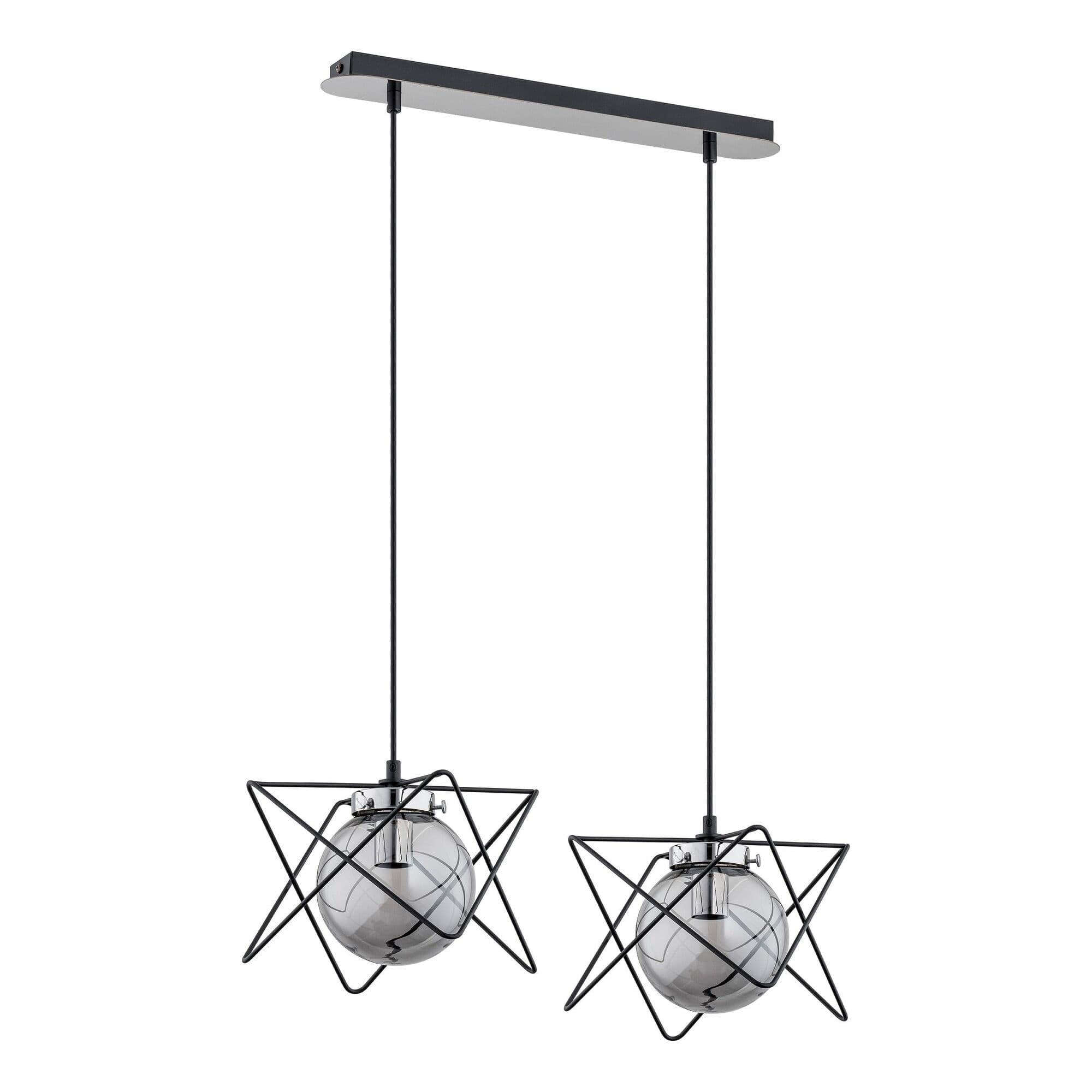 CORRADO 2P, závesné svietidlo AD-LD-6212GGE14S, E14 max. 2x 40W, chróm (ORNO)