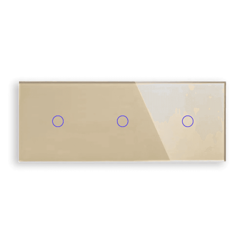Revolo Touch trojitý sklenený panel C1/C1/C1-005 - Zlatý