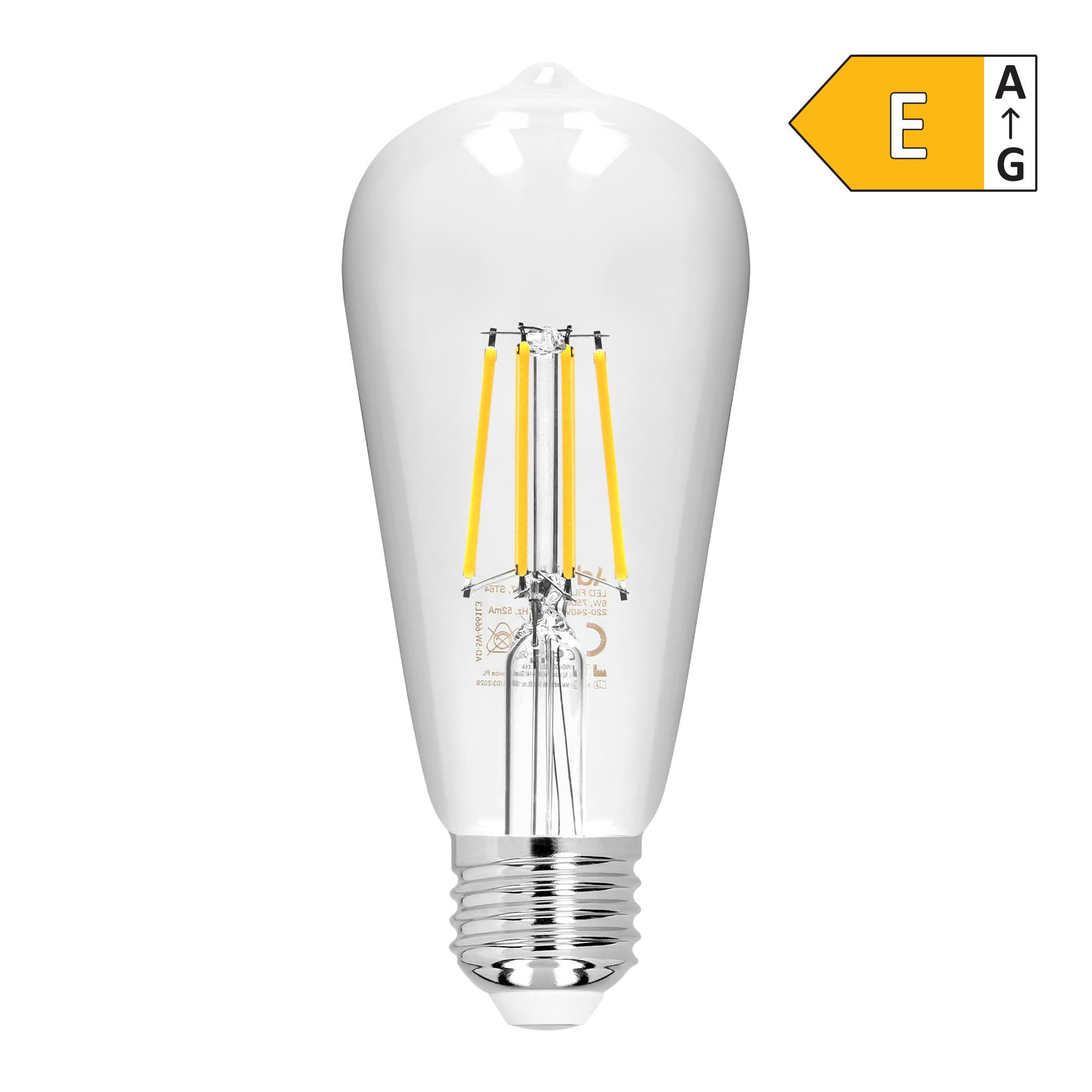 LED žiarovka FILAMENT C E27 ST64 6 W 750 lm 4000 K
