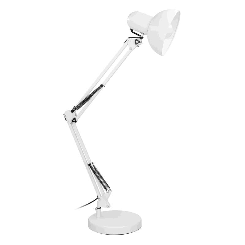 Biela kovová skladacia lampa 1XE27 60W DEON DL-2/W ORNO