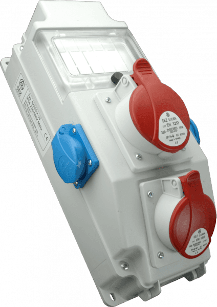 Rozvodnica 5M 2x16A/400V/5P+2x250V možnosť istenia IP54 - ROS 5/x-17 (SEZ DK)