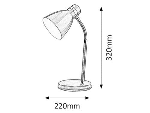 Stolná lampa PATRIC E14, 40W, strieborná