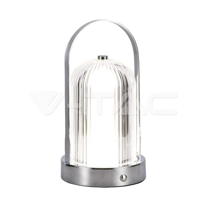 Stolné LED svietidlo 1800mAH CCT 120*190 chróm VT-1057 (V-TAC)
