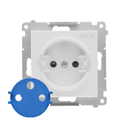 Cover for single DATA socket outlet SGZ1CM/ SGZ1M; light gray