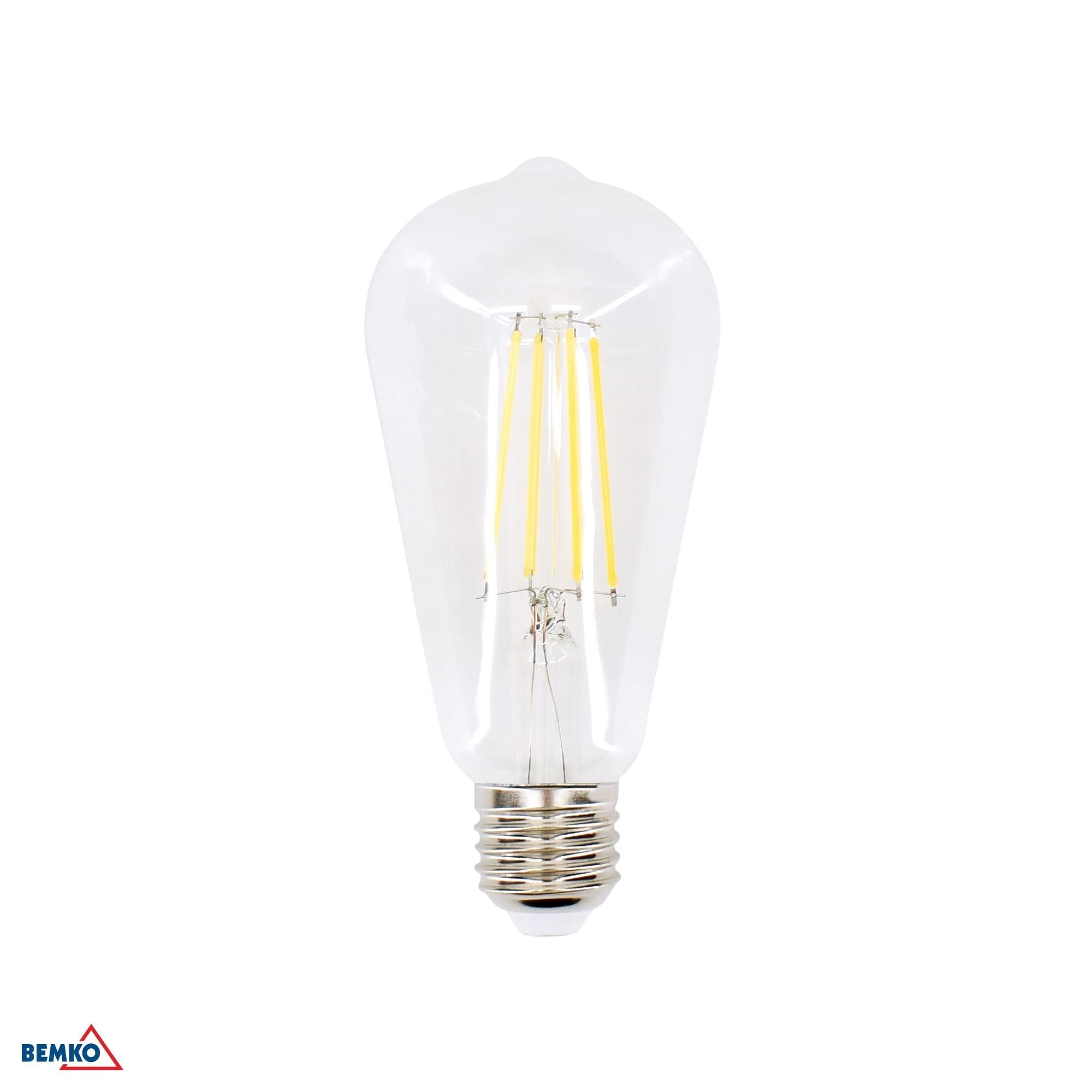 LED žiarovka s vláknom 230 V, E27, ST64, 7 W, 1055 lm, 4000 K, 320° (Bemko)