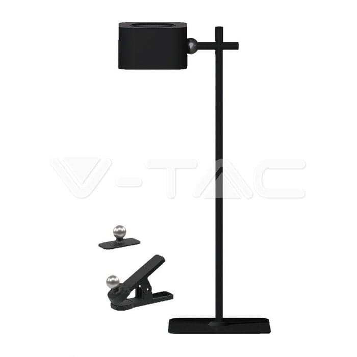 3W LED magnetická stolová lampa s batériou 1800mAh CCT: 3V1 čierna VT-10115 (V-TAC)