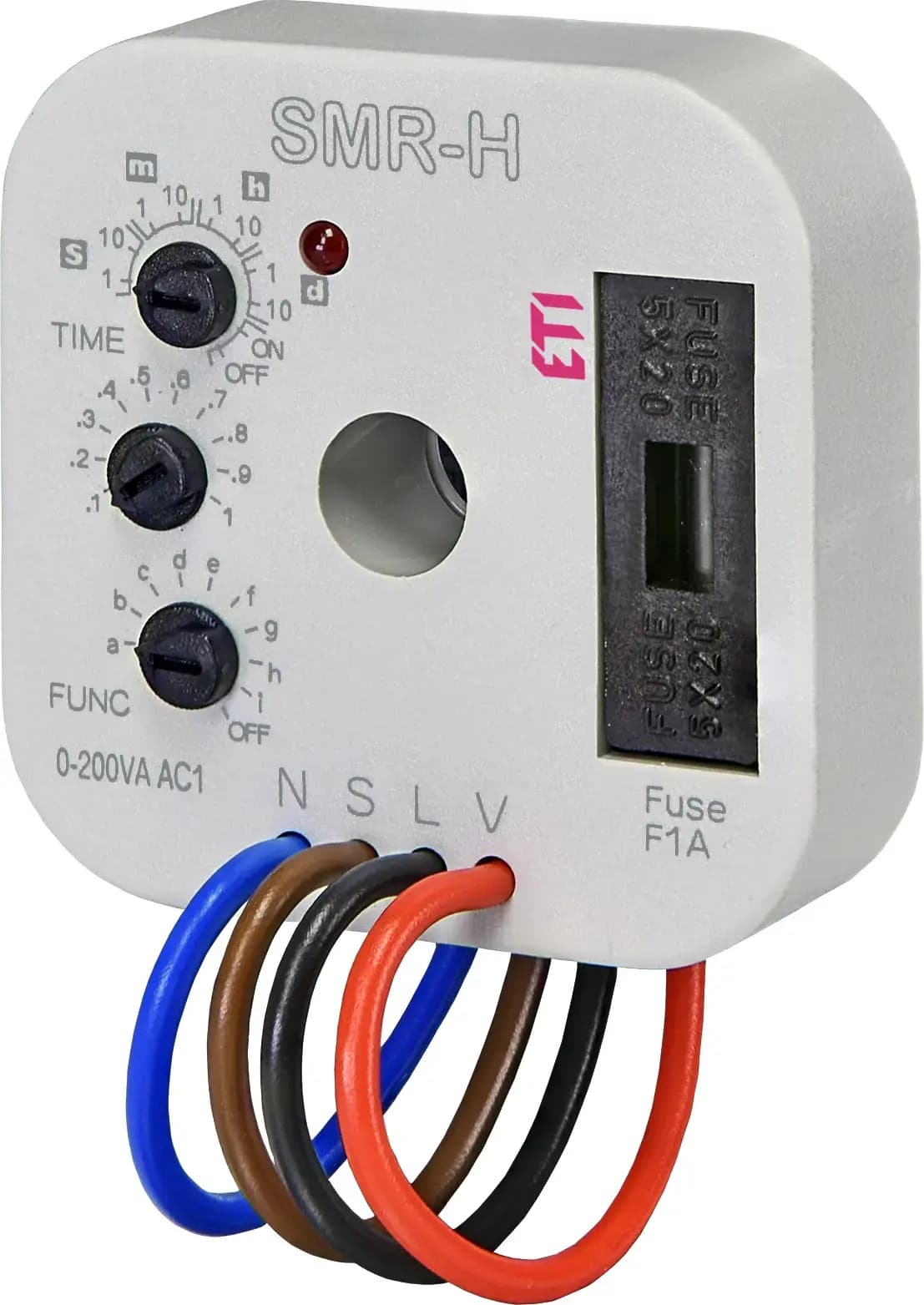 Multifunkčné miniatúrne relé SMR-H 230 230V AC 1TRIAK s N (ETI)