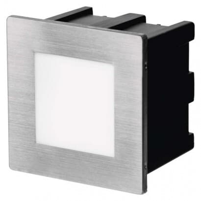Orientačné/schodiskové LED vstavané svietidlo 80x80 1,5W 4500K, IP65 (EMOS)