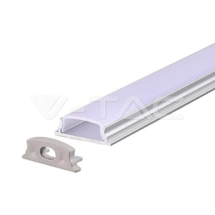 Profil LED Al, 18x6mm (sada) 2m strieborný flexibilný s difúzorom YVT-8138 (V-TAC)