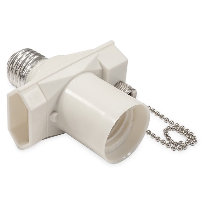 Objímka so zásuvkou a vypínačom, 250V, E27, 4A