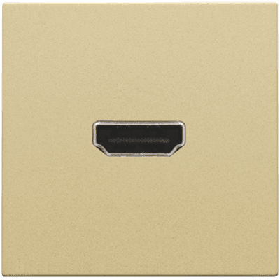 Zásuvka HDMI/HDMI komplet bez rámčeka zlatá (NIKO)