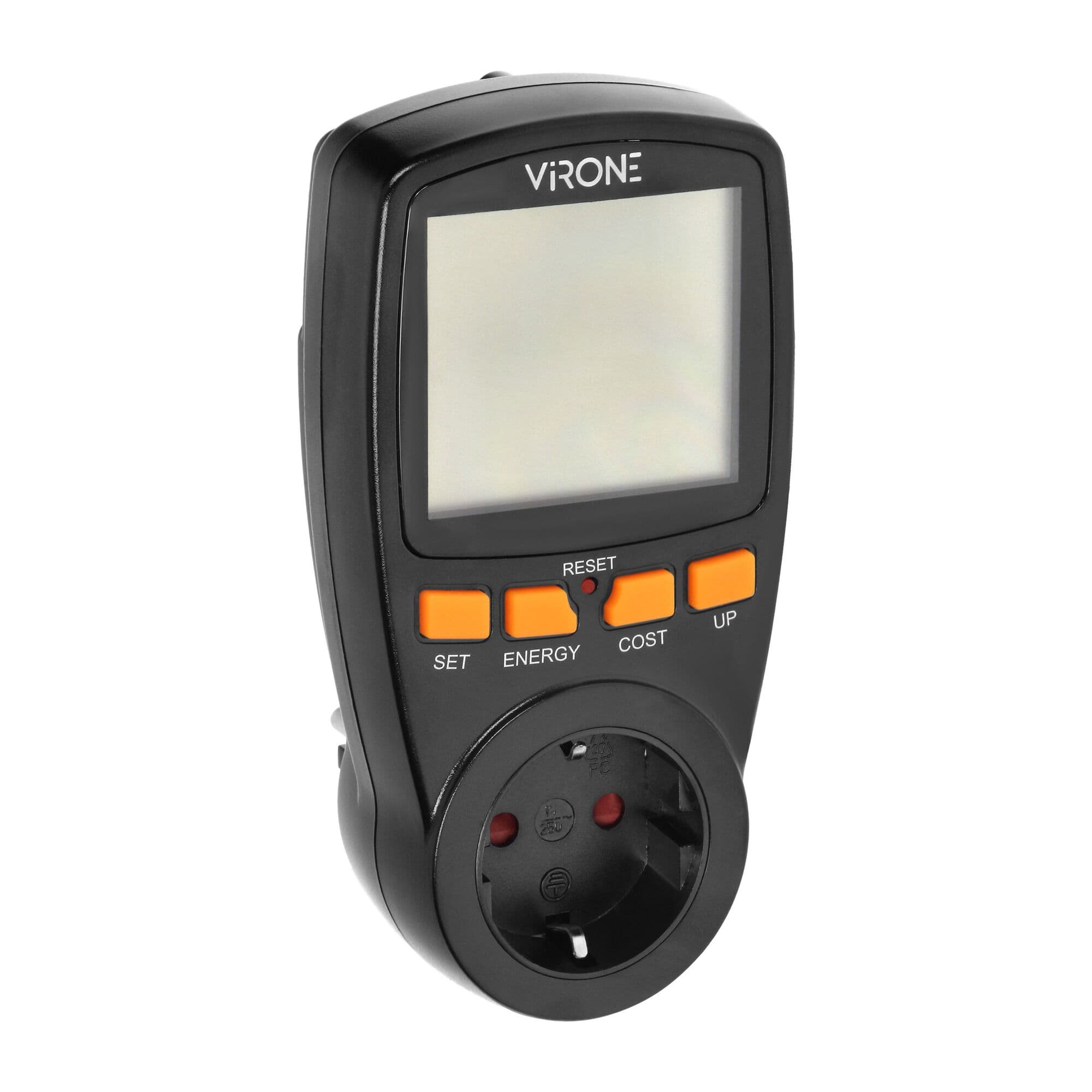 Jednotarifný elektromer s LCD displejom EM-4/B, energetická kalkulačka, vstavaná batéria,