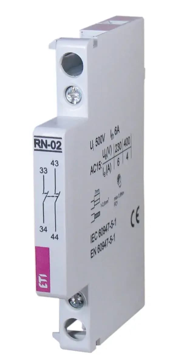 Pomocný kontakt RN-02 2NC pre stýkače R-R/RD-R (ETI)