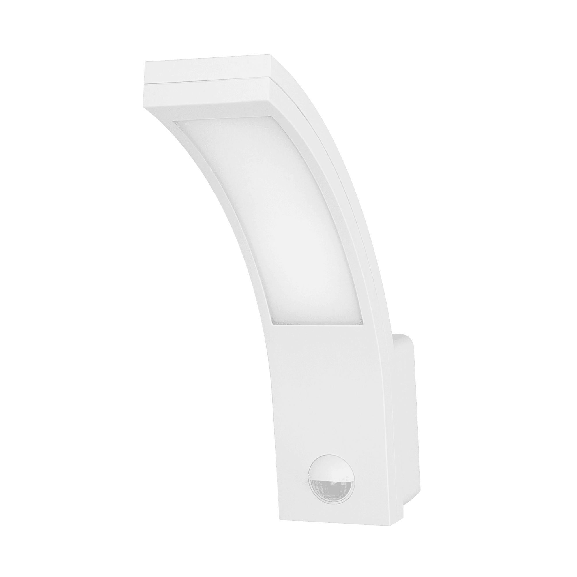 Záhradné nástenné LED svietidlo so senzorom PIRYT 10W, 4000K, 850lm, IP54, biele (ORNO)