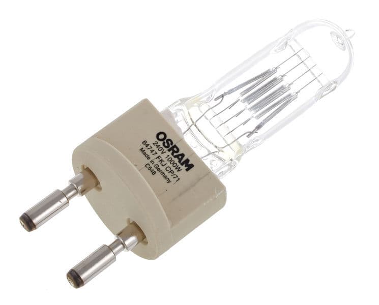 Žiarovka halogénová 1000W, G22, 3200K, 25850lm, Ra 100, 64747 CP/71 20X1 DIMPLE (OSRAM)