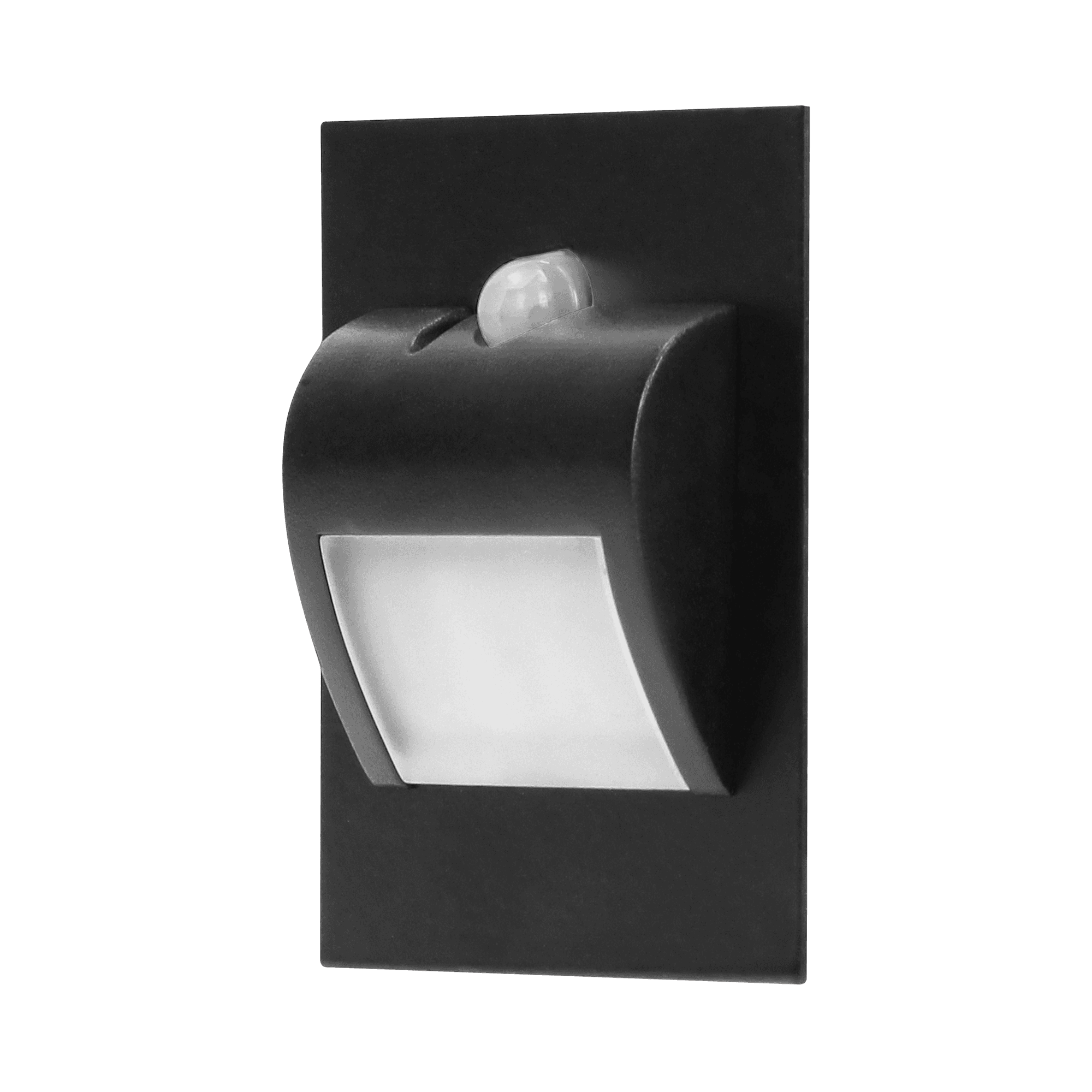 DRACO LED NEW schodiskové svietidlo 1,5W, 12VDC, 30lm, 4000K, čierne, pohybový a súmrakový