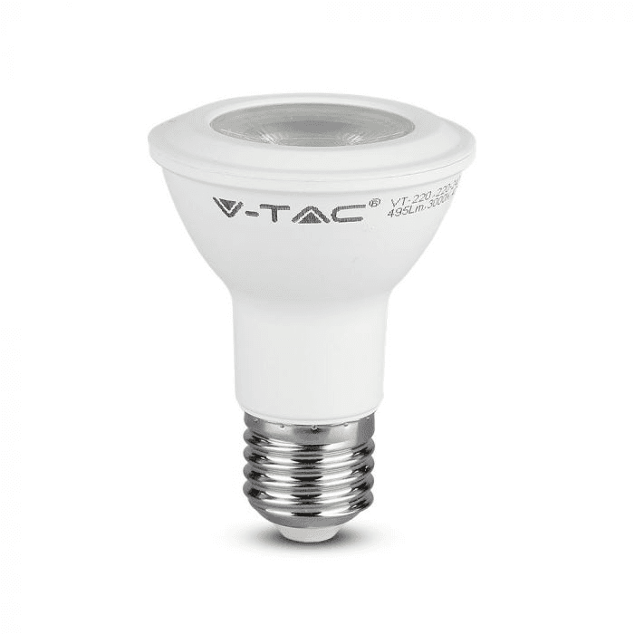 Žiarovka LED PRO E27 5,8W, 6400K,425lm PAR20 VT-220 (V-TAC)