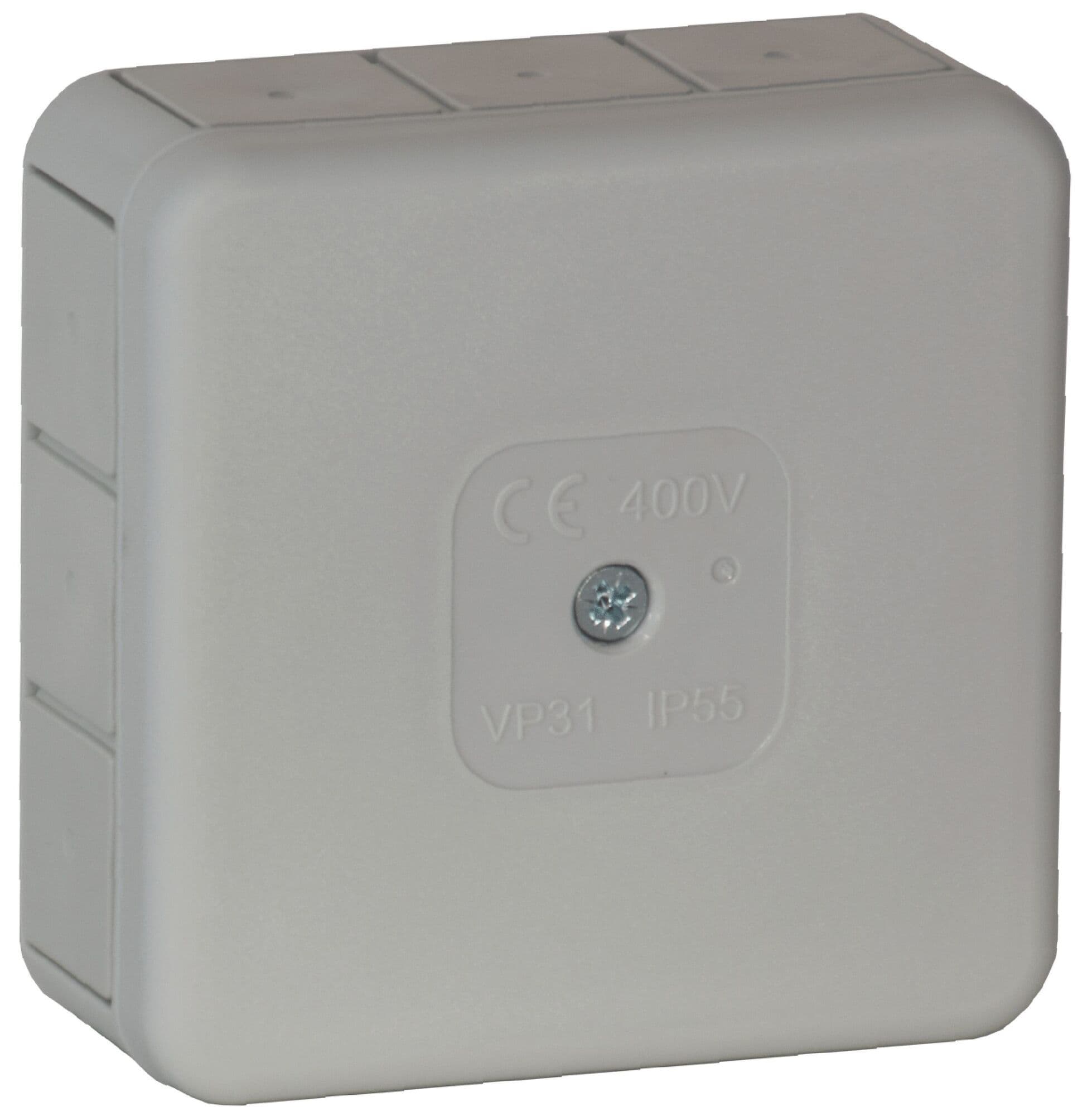 Nástenná rozvodná krabica PRO IP55 400V 12 káblových vstupov 85x85x37mm šedá, 60 ks