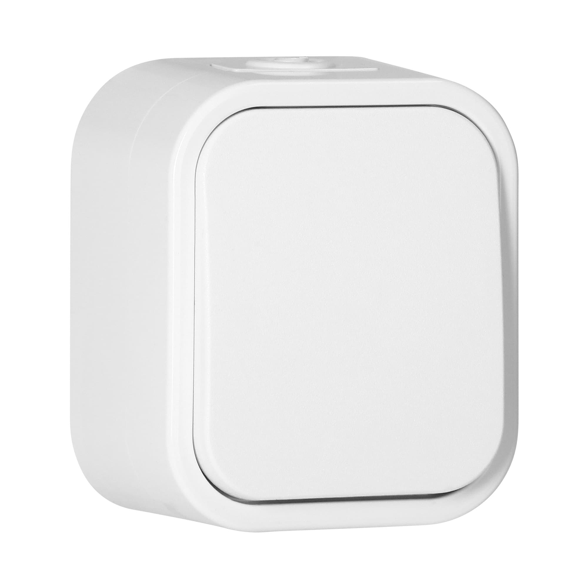 Surface-mounted doorbell button B2, 10A, 250V, IP54, WNT-6/7B2, white