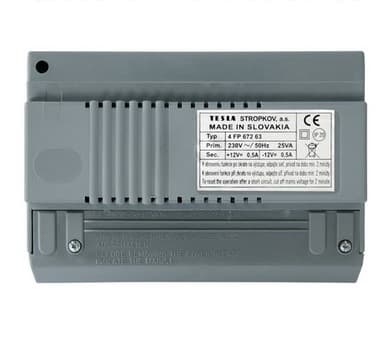 Zdroj 12VDC/AC/0,5A IP20 DIN zv.dvojtónový 4+n (TESLA Stropkov)