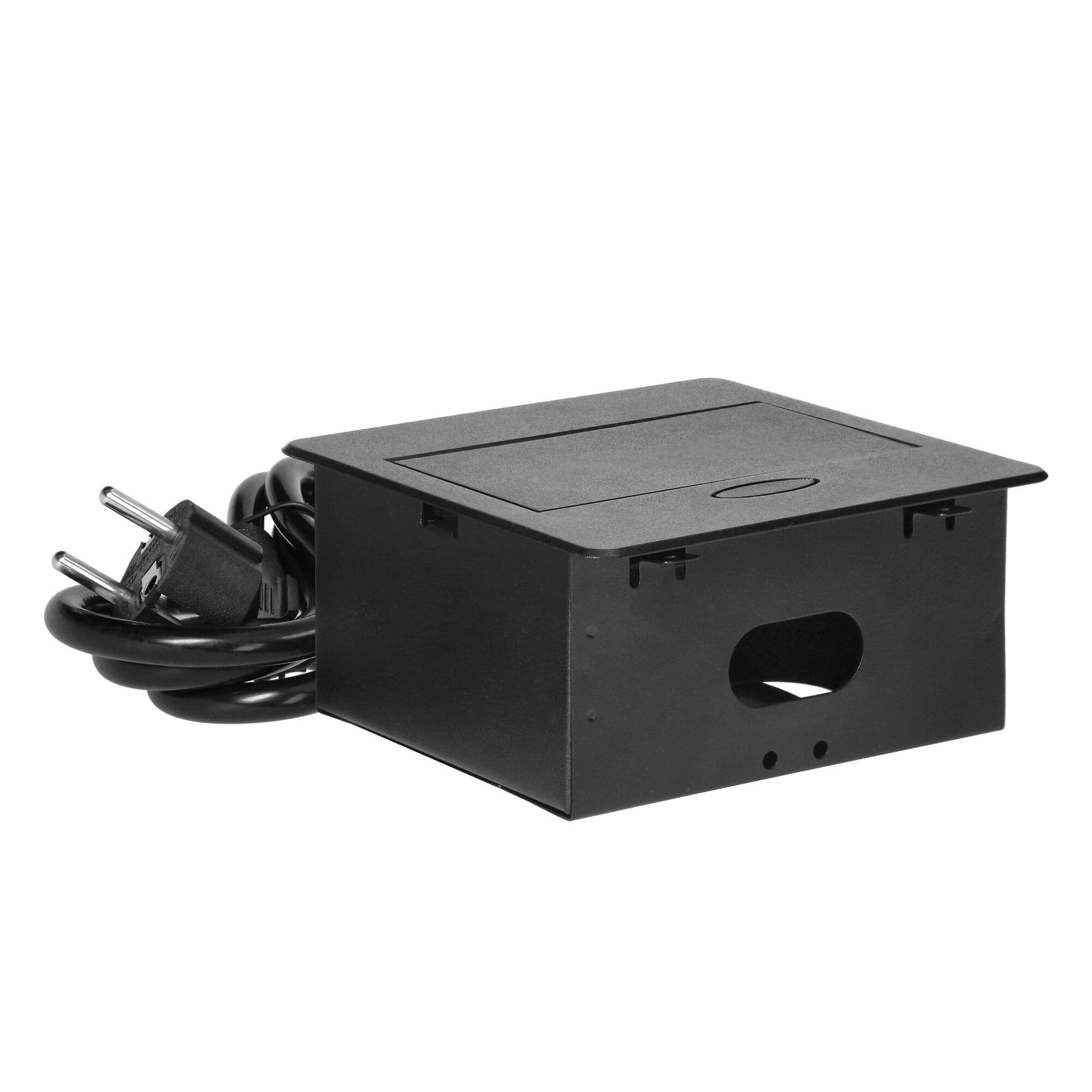 Nábytková zásuvka , 1x2P+E, 2xUSB (typ A, 2.1A), 1,5m, čierna (ORNO)