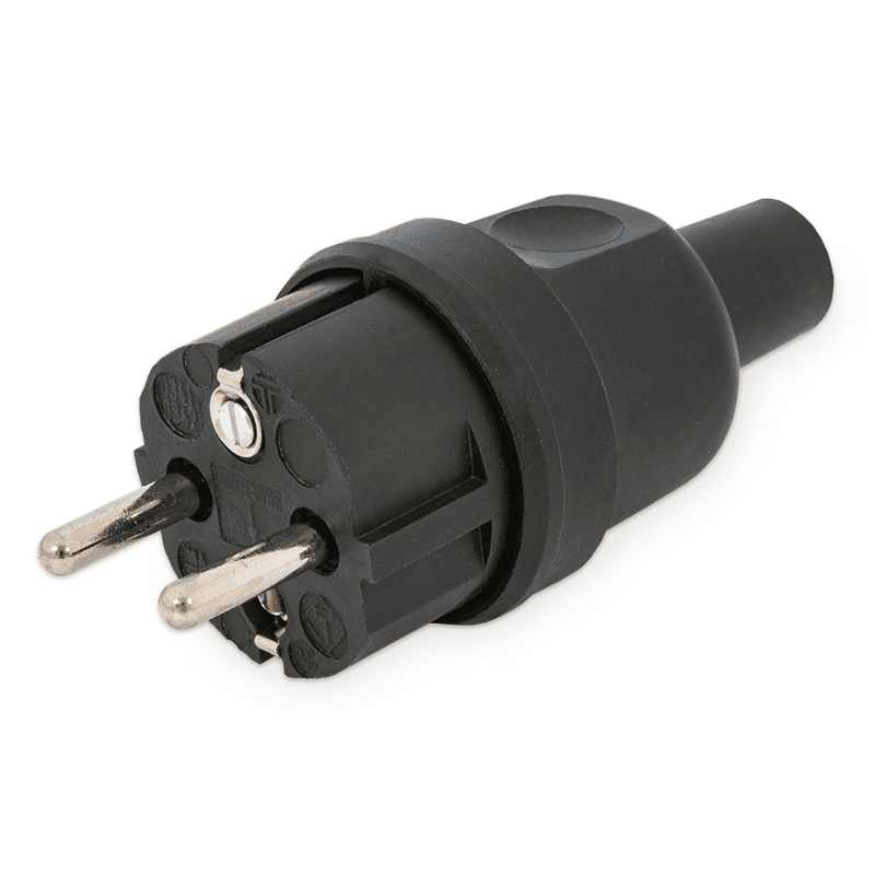 Gumená vidlica, 250V, 16A, IP44