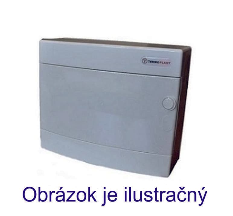 Rozvádzač nástenný 12M, IP40, biele. dv., N12 C/N (Technoplast)