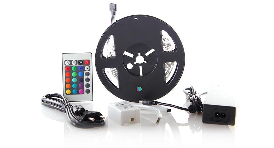 Solight LED svetelný pás, RGB, 3m, sada s 12V adaptérom a DO, 7,2W/m, IP20