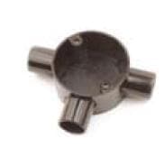 Krabica - T PVC, CB 25/3 , far. čier. RAL 9005 (UNIVOLT)