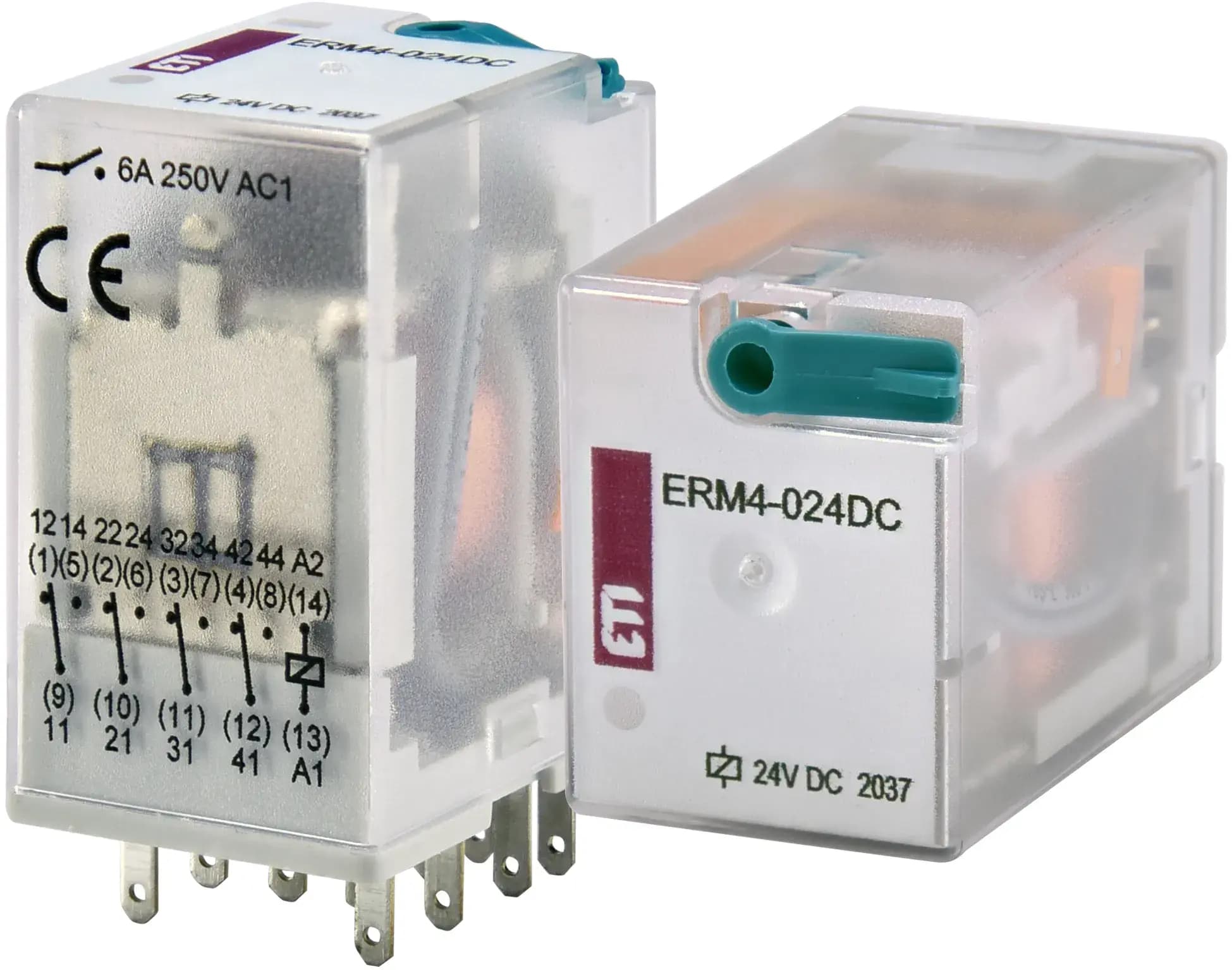 Päticové relé ERM4-024DC 24V DC, 6A, 4CO (ETI)
