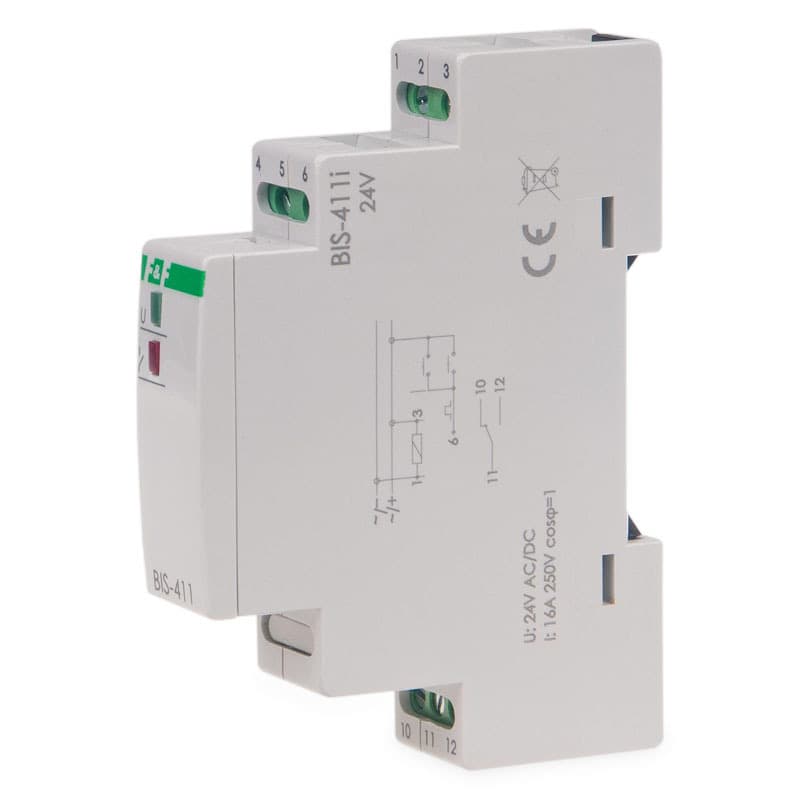 Impulzné relé ZAPNI/VYPNI, 24V, 16A (160A/20ms), 1x NO