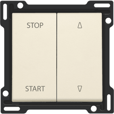 Kryt žalúziového spínača 2-diel s blok. START/STOP krémová (NIKO)