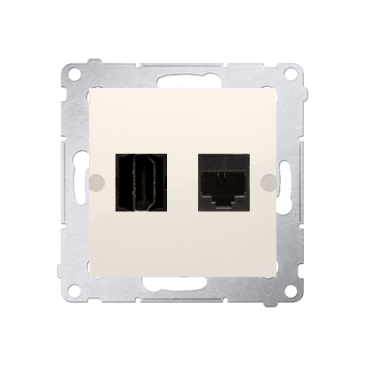 Zásuvka HDMI/RJ45 Cat.6 krémová SIMON54Pre (simon)