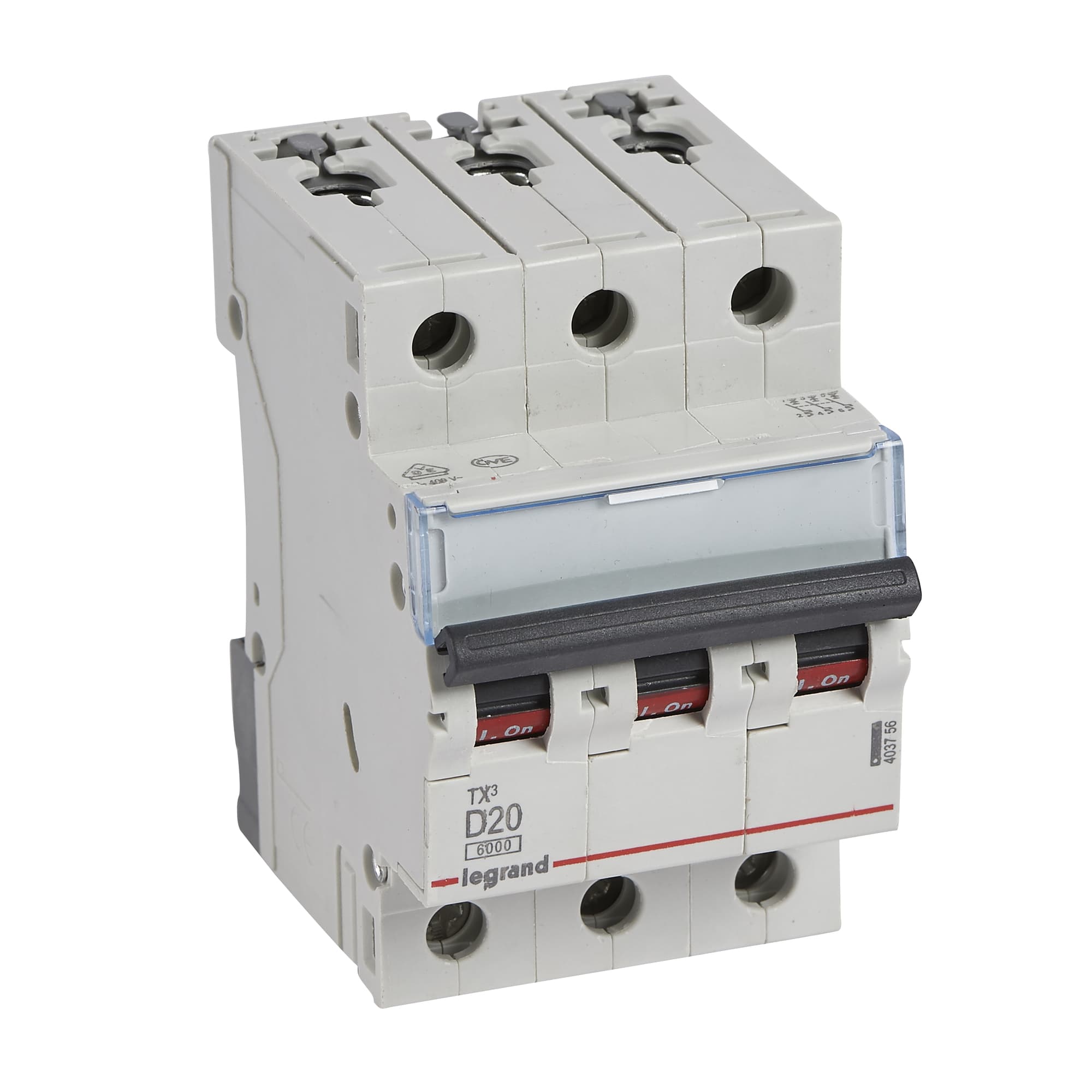 Istič 3-pólový D/20A 6kA Rada:TX3 (Legrand)