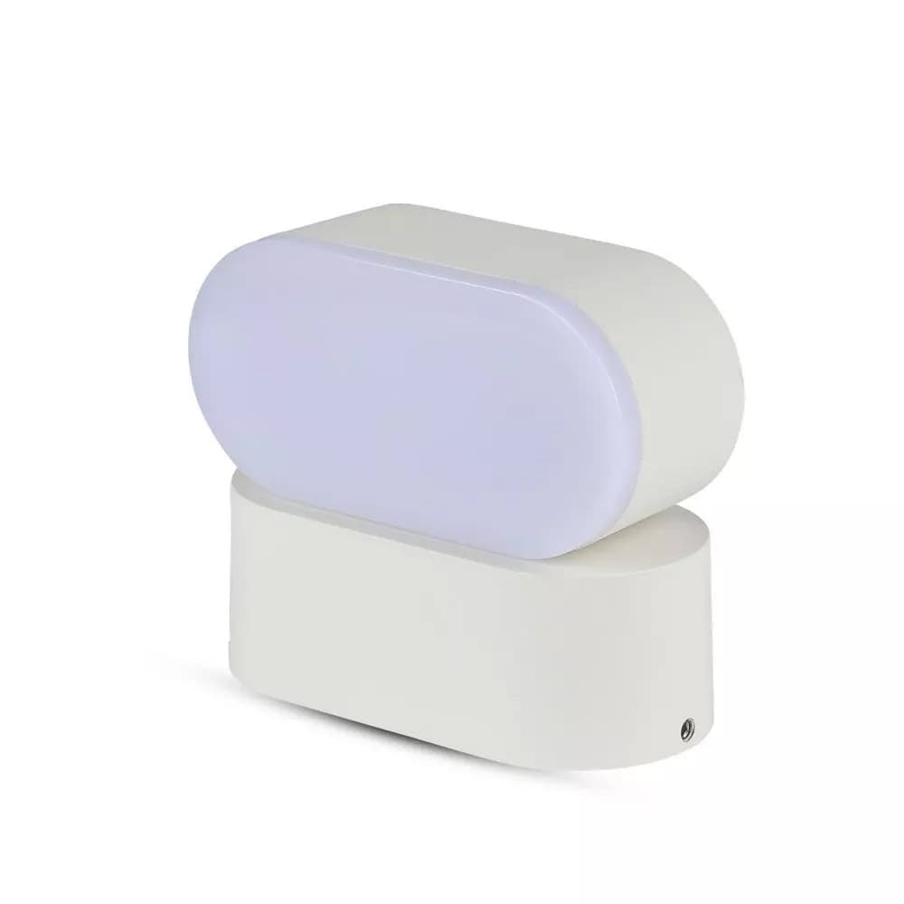 Nástenné LED svietidlo otočné 6W, 3000K, 660lm, IP65, biele VT-816 (V-TAC)