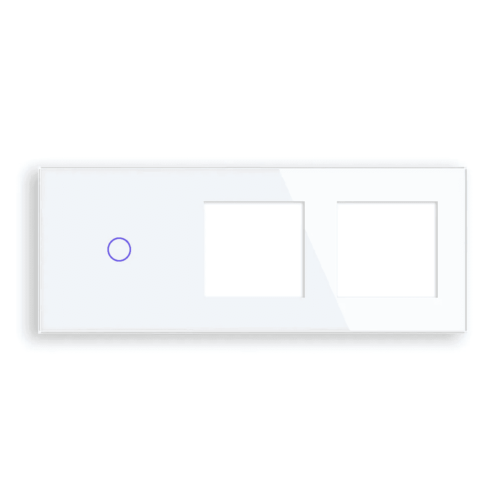 Revolo Touch trojitý sklenený panel C1/SR/SR-001 - Biely