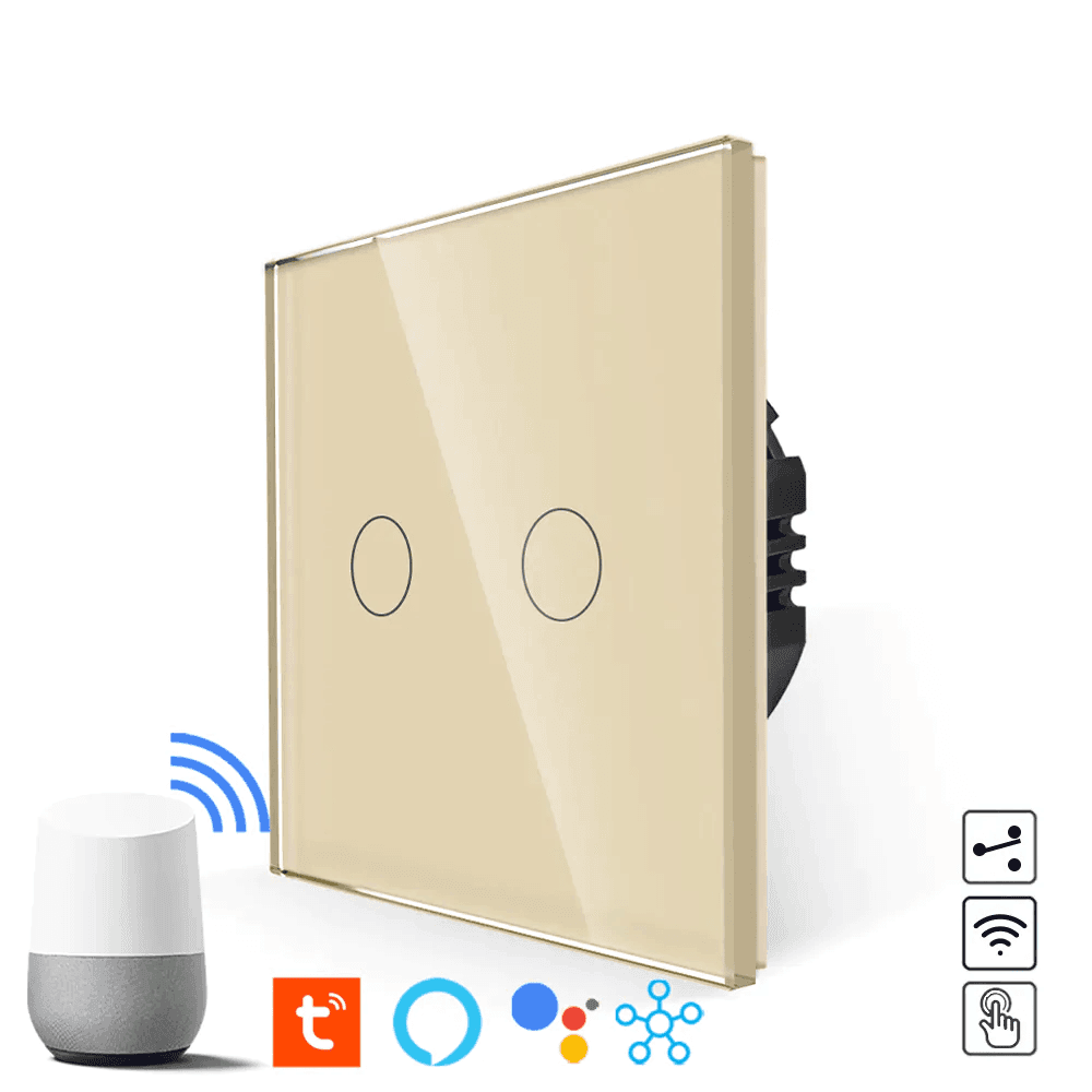 Revolo Touch WiFi dotykový schodiskový vypínač č.5B - Zlatý