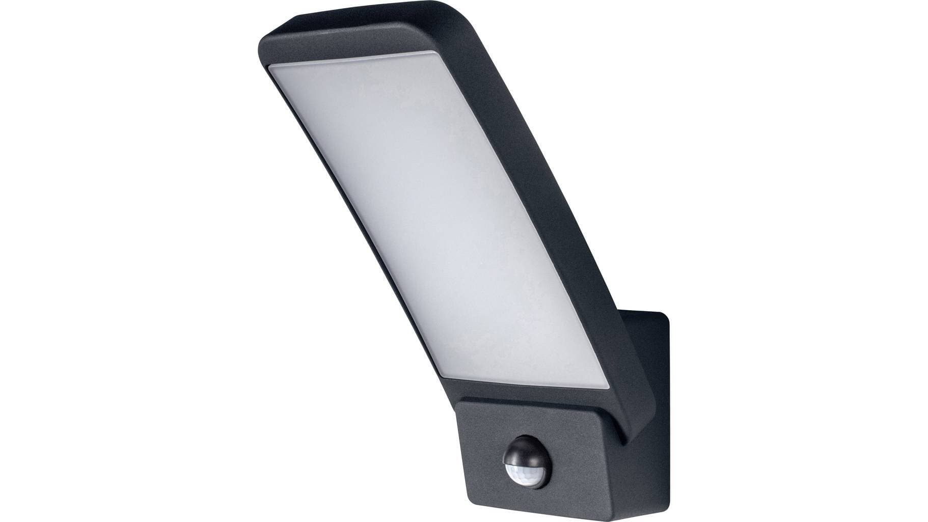 Svietidlo LED 15W, 3000K, 1200lm, IP44, 120°, Al-čierna,ENDURA STYLE WALL SQ SENS (OSRAM)