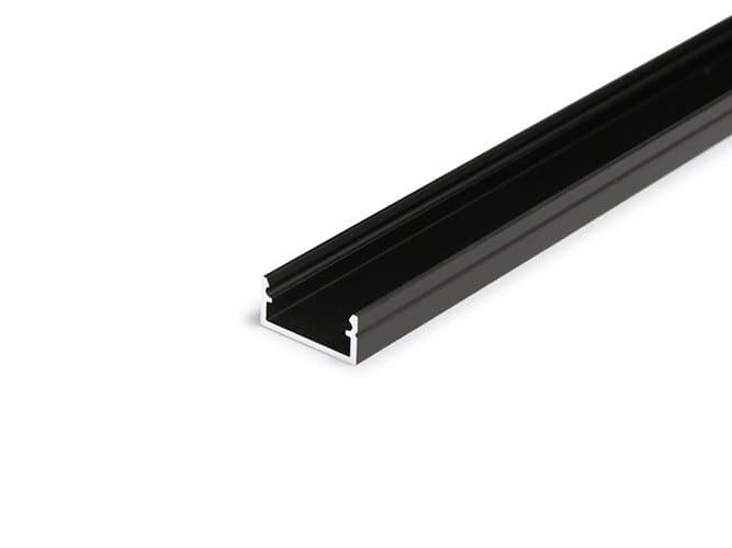 Profil LED hliníkový na povrch 23,5x10 (sada) 2m, čierny VT-8108-B (V-TAC)