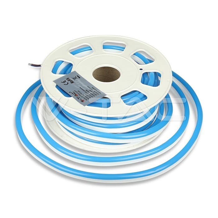 Neon Flex LED 24V 8W, Modrá, 320lm, VT-2835 (V-TAC)