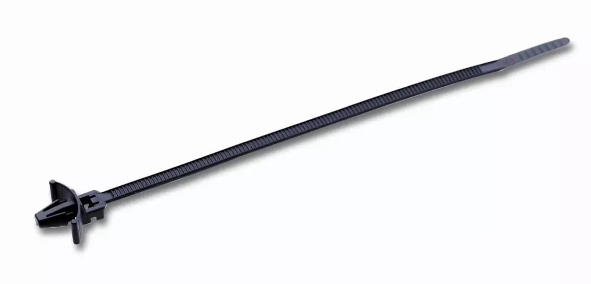 Vázací páska s příchytkou černá 140 x 3,5 mm (100 ks)