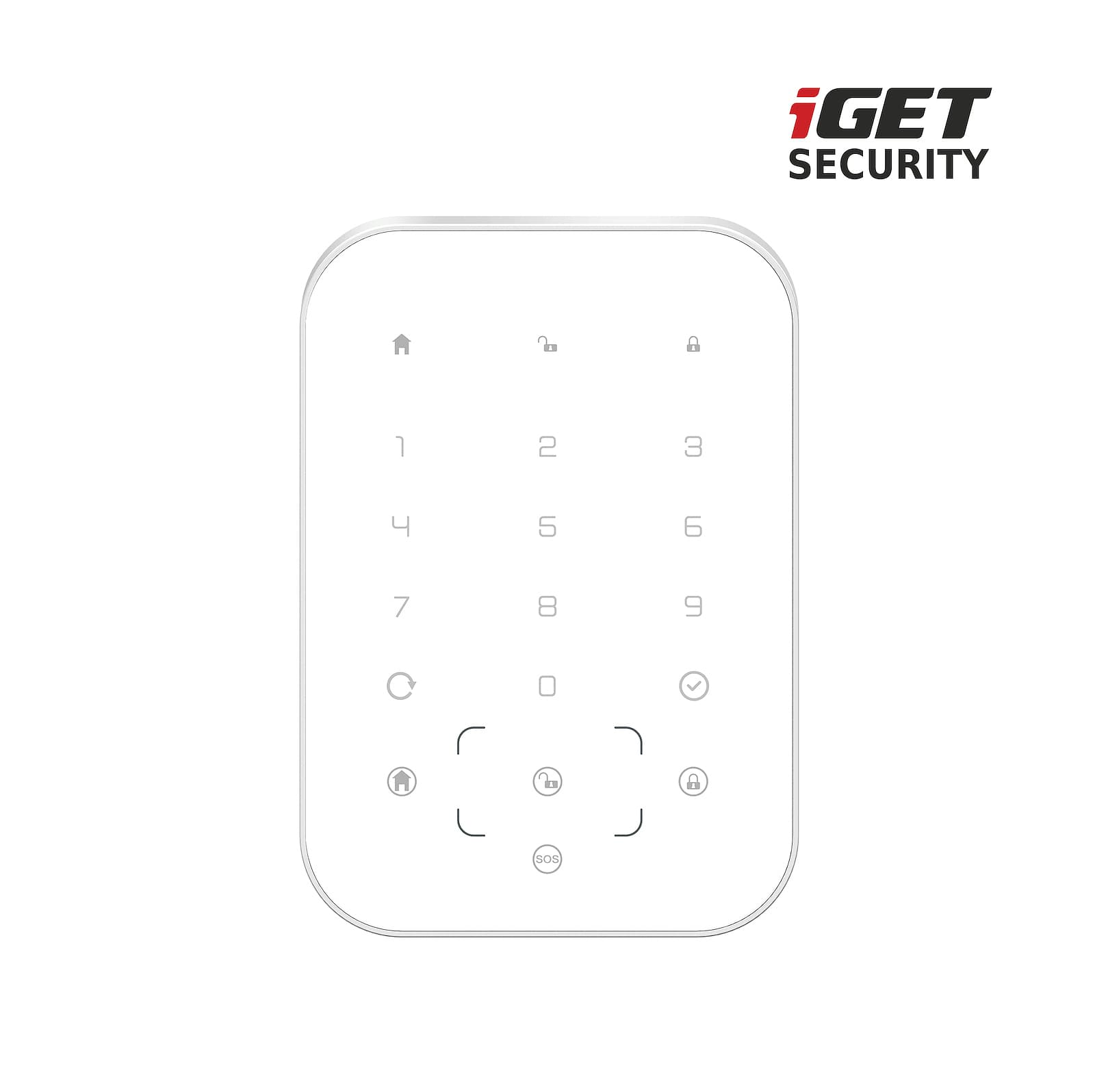 iGET SECURITY MP13 – Bezdrôtová klávesnica s čítačkou RFID pre poplachový systém iGET SECU